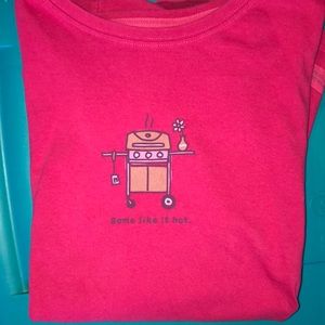 Life Is Good pink tee shirt